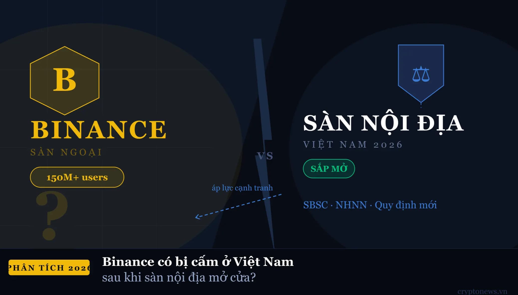 Binance có bị cấm ở Việt Nam sau khi sàn nội địa mở? Phân tích thực tế 2026